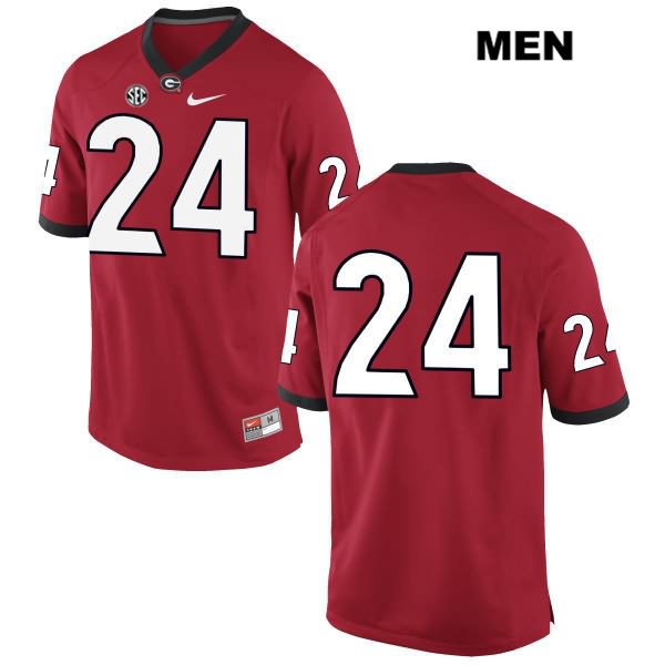 Georgia Bulldogs Men's Dominick Sanders #24 NCAA No Name Authentic Red Nike Stitched College Football Jersey WHK3256DL